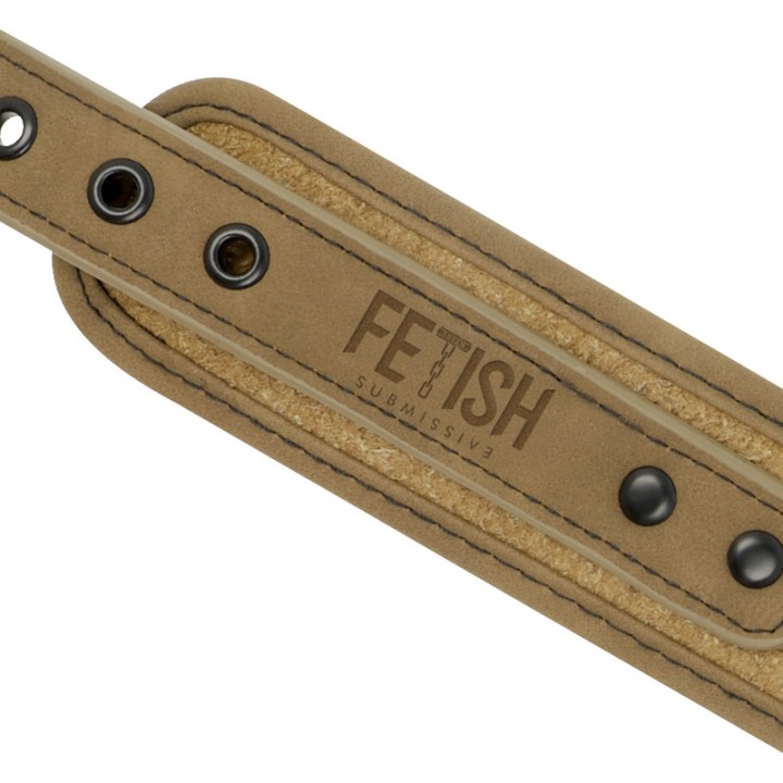FETISH SUBMISSIVE Colar com corrente e forro de neoprene