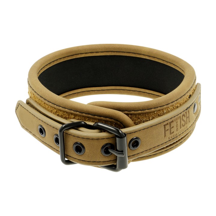 FETISH SUBMISSIVE Colar com corrente e forro de neoprene