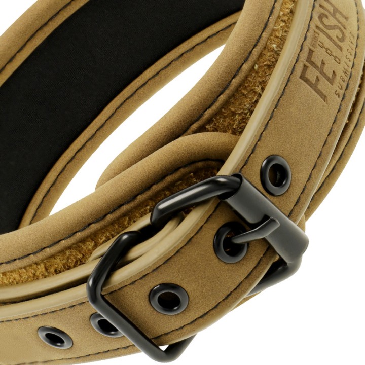 FETISH SUBMISSIVE Colar com corrente e forro de neoprene