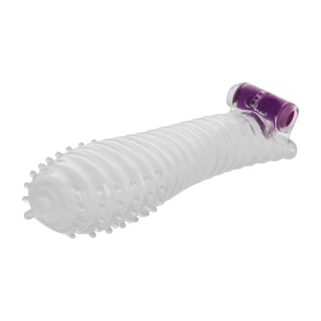 textuergrijp met vibrerend accessoire voor penishandschoen