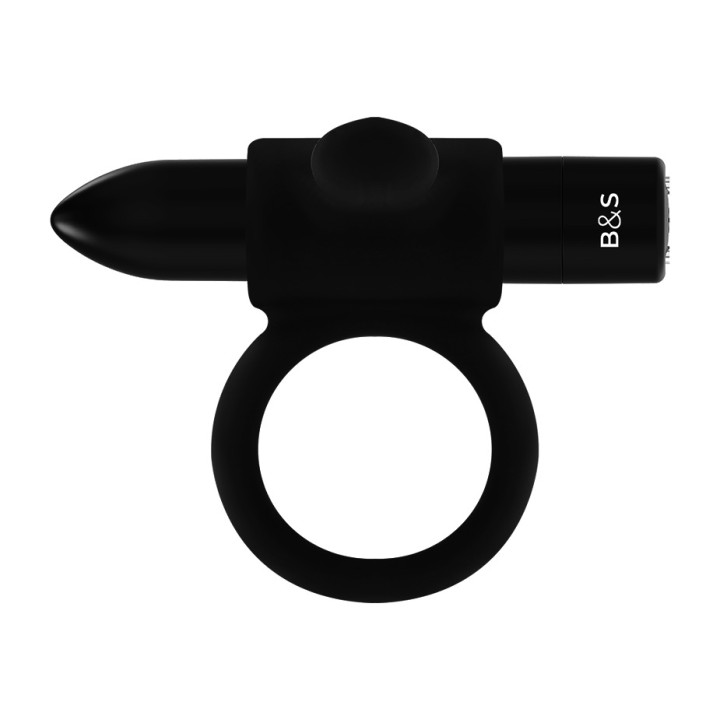 BLACKSILVER Rechargeable penis vibrator ring CAMERON-32707