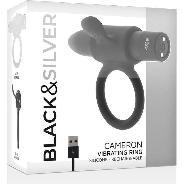 BLACKSILVER Schuddende oplaadbare ring voor de penis