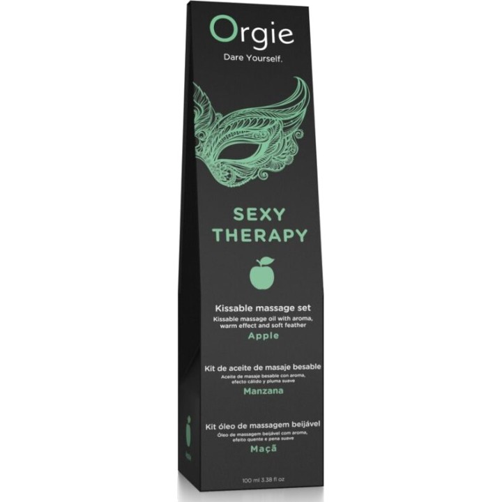 ORGIE Nabor za masazh s žebrovanim oljem LIPS 100 ML