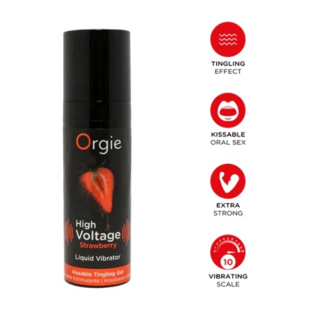 gel íntim besable amb efecte extra fort de vibració high voltage 15 ml