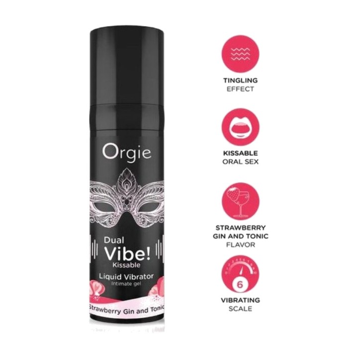 ORGIE Intimní gel schmechem s vibrací efektem DUAL VIBE 15