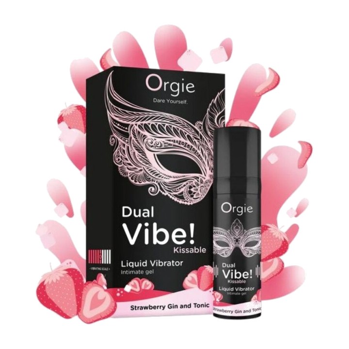ORGIE Gel íntimo besable con efecto de vibración DUAL VIBE