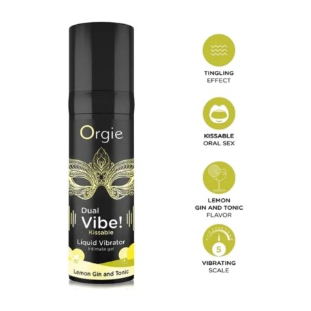 intimate edible gel with vibration effect dual vibe 15 ml