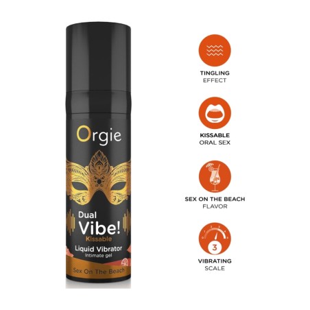 besbare intieme gel met vibratief effect dual vibe 15 ml