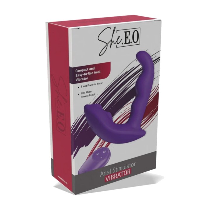 SHE.E.O Stimulateur anal vibrant rotatif avec télécommande