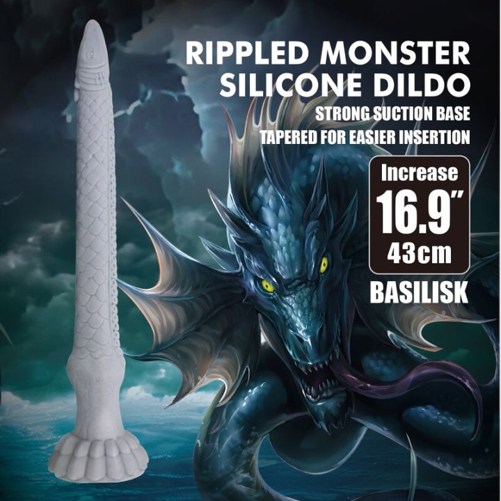 POWER MONSTERS Siliconedildo fantasy BASILISK-43CM Ø5CM