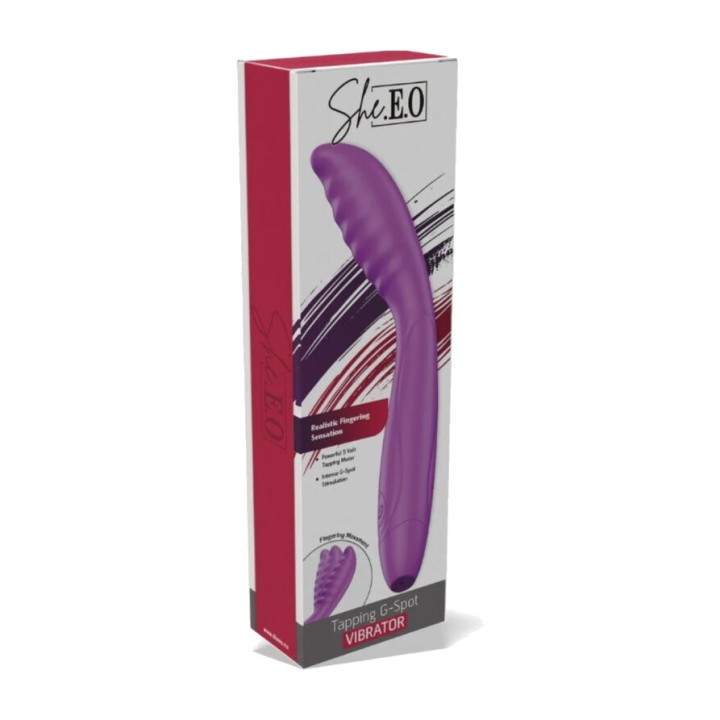 SHE.E.O Vibrator pentru punctul G cu efect tapping D-246242