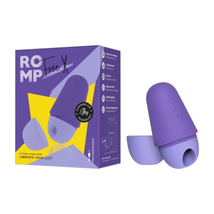 ROMP Stimulateur de clitoris rechargeable avec capuchon à 10