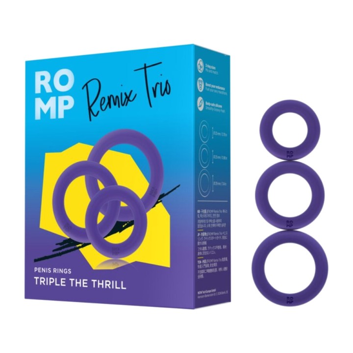 ROMP Set mit 3 Silbänder für den Penis REMIX TRIO D-245889
