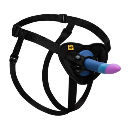 harnais et godemichet en silicone avec ventouse piccolo 14 cm