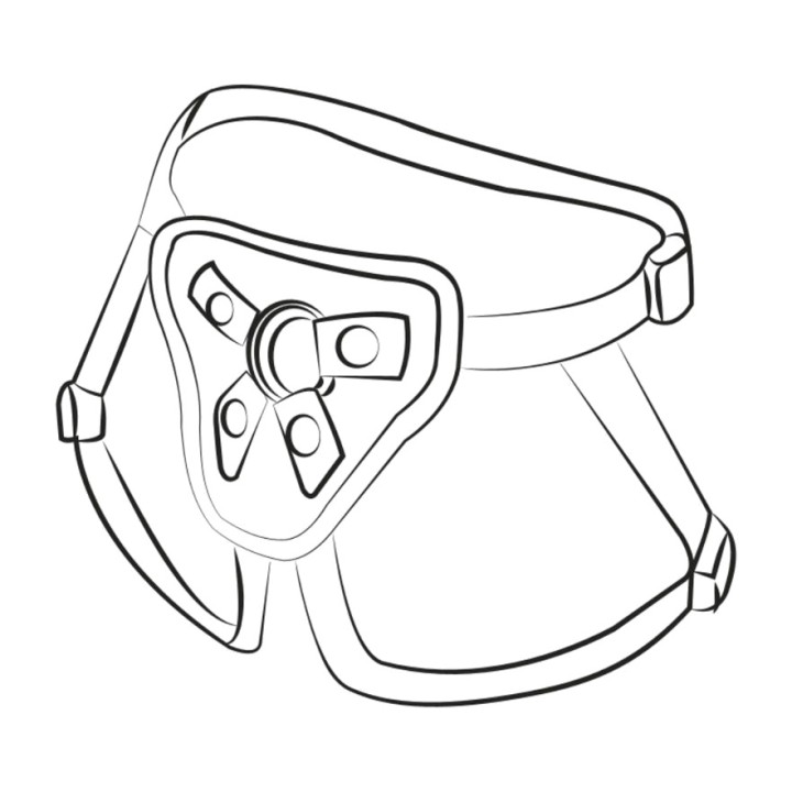 ROMP Bælte og siliconvibratør med succion Cups PICCOLO 14 CM