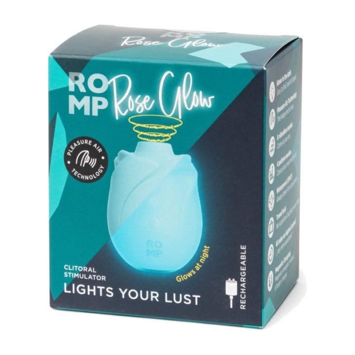 ROMP Cliterossucteur die oplicht in het donker ROSE GLOW