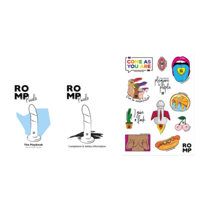 ROMP Silikový dild s váčkem pro přílepku PICCOLO 14 CM