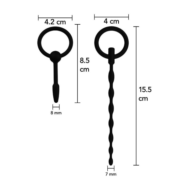 HIDDEN DESIRE Conjunto de plugs uretrais EXTREME-STARTER 2