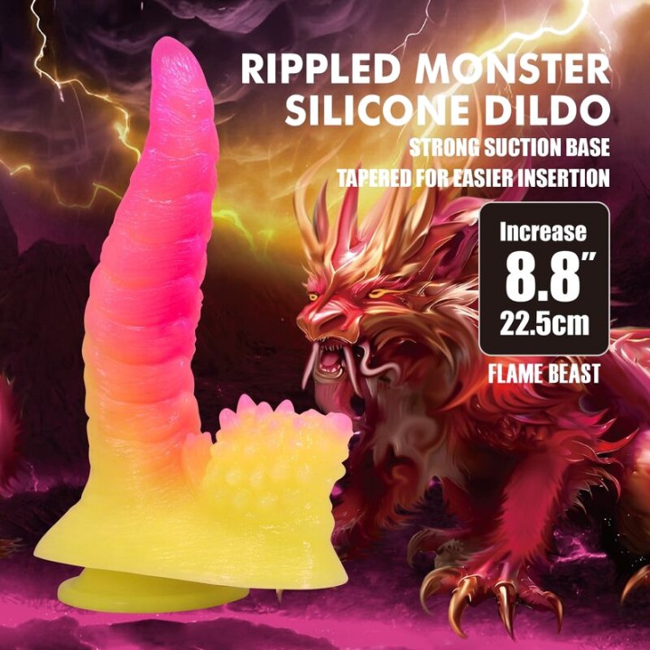 POWER MONSTERS Fantasi dildo med sugecup RIPPLIED-MONSTER