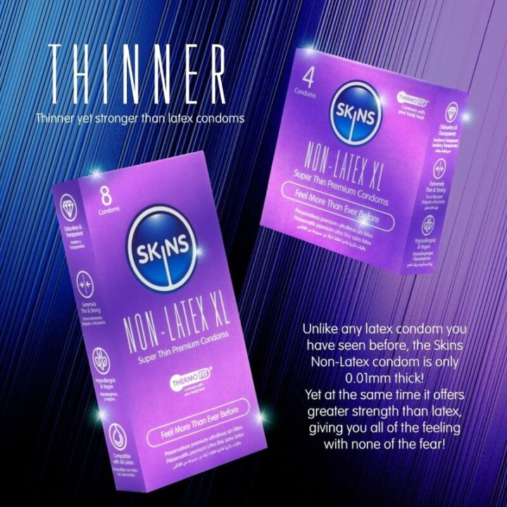 SKINS Extra large latex-free condoms 8 UDS D-245916