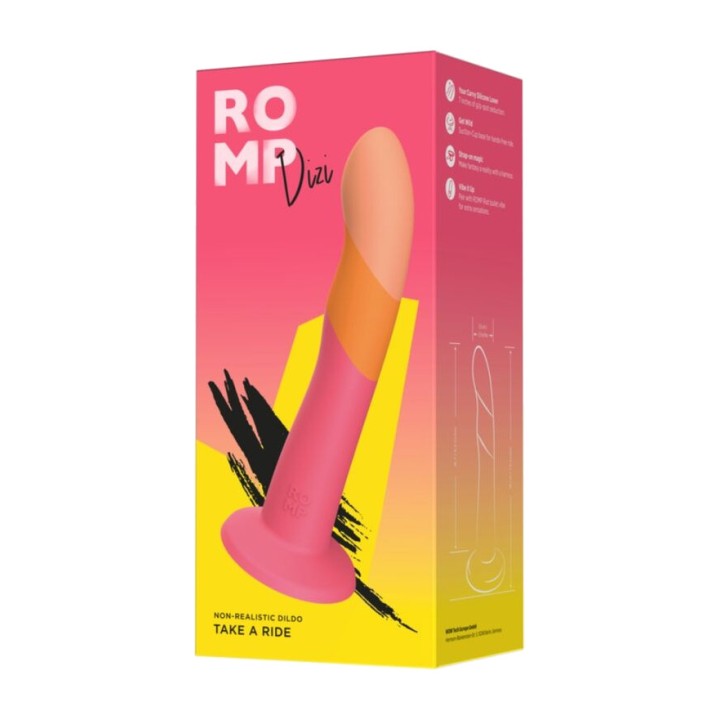 ROMP Dildo de silicona con ventosa DIZI 18 CM