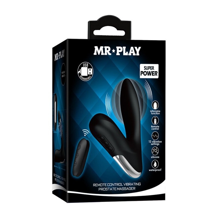 MR PLAY Massaggiatore prostata con vibrazione e controllo a