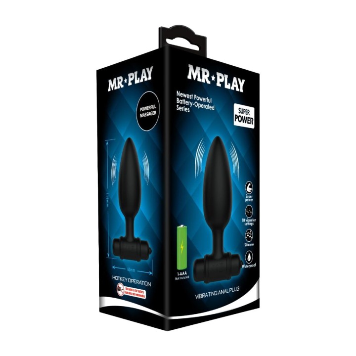 MR PLAY Plug anale con vibrazione SUPER POWER D-245194