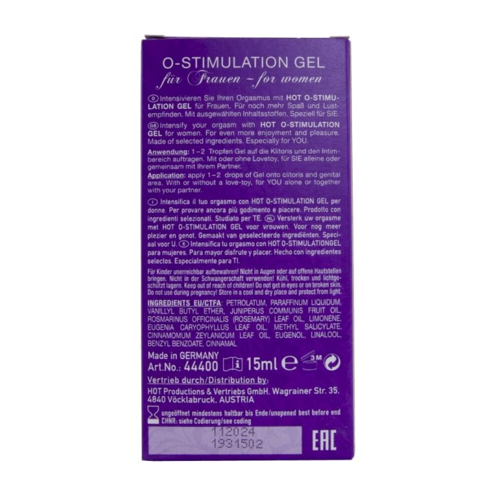 HOT Stimulerend gel voor vrouwen O-STIMULATION 15 ML