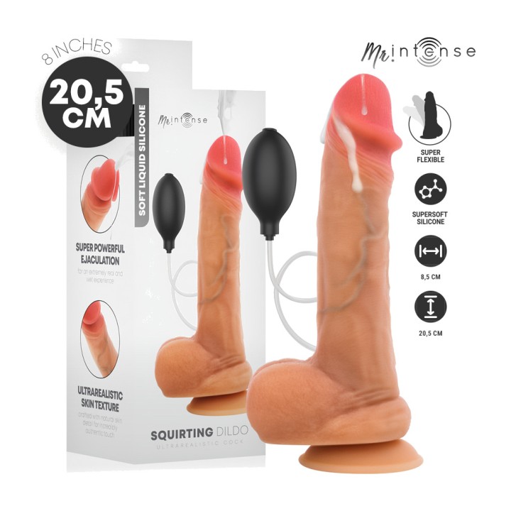 MR INTENSE Dildo ejaculateur en silicone DANNY 20,5CM Ø4CM