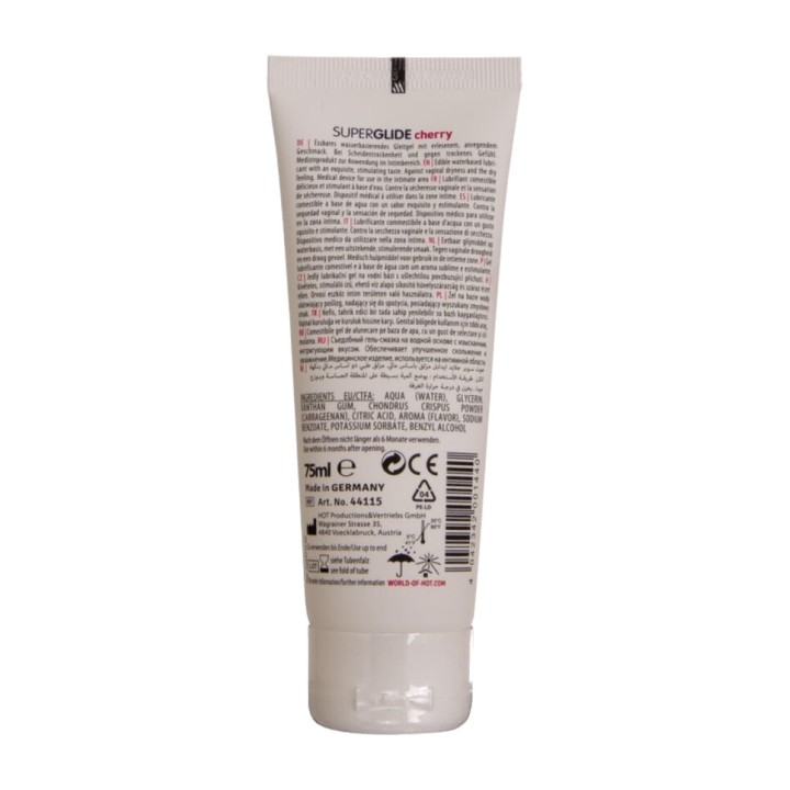 HOT Lubricante comestible base agua SUPERGLIDE-75ML
