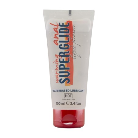 lubricante anal base agua efecto calor superglide-liquid pleasure 100 ml