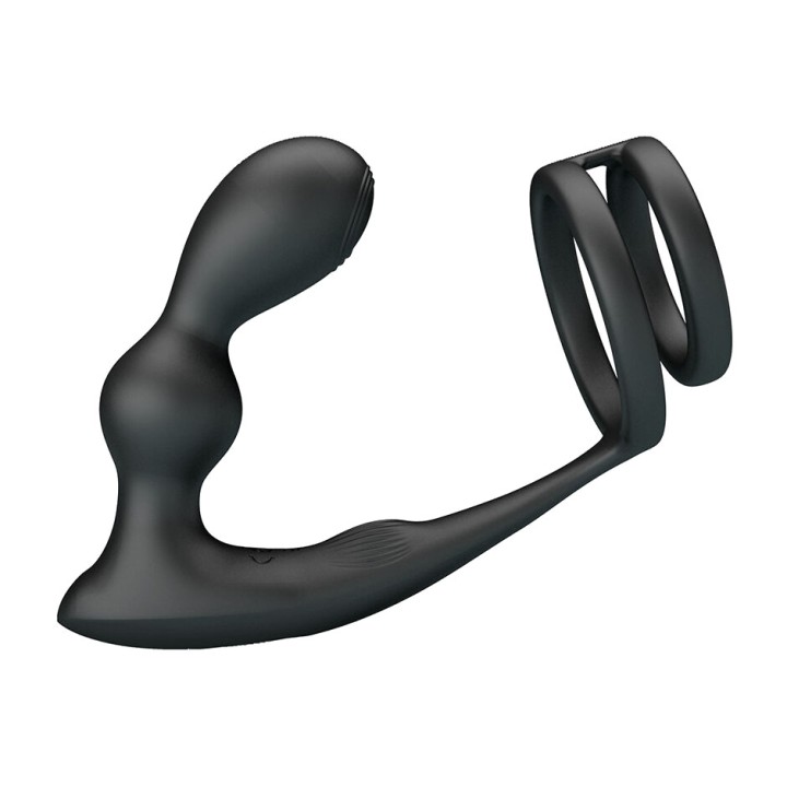 MR PLAY Plug anal amb vibració i anell per penis a control