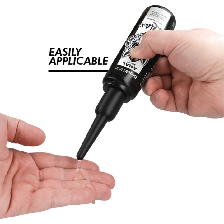 BLACK HOLE Silicone-based anal lubricant with applicator 100