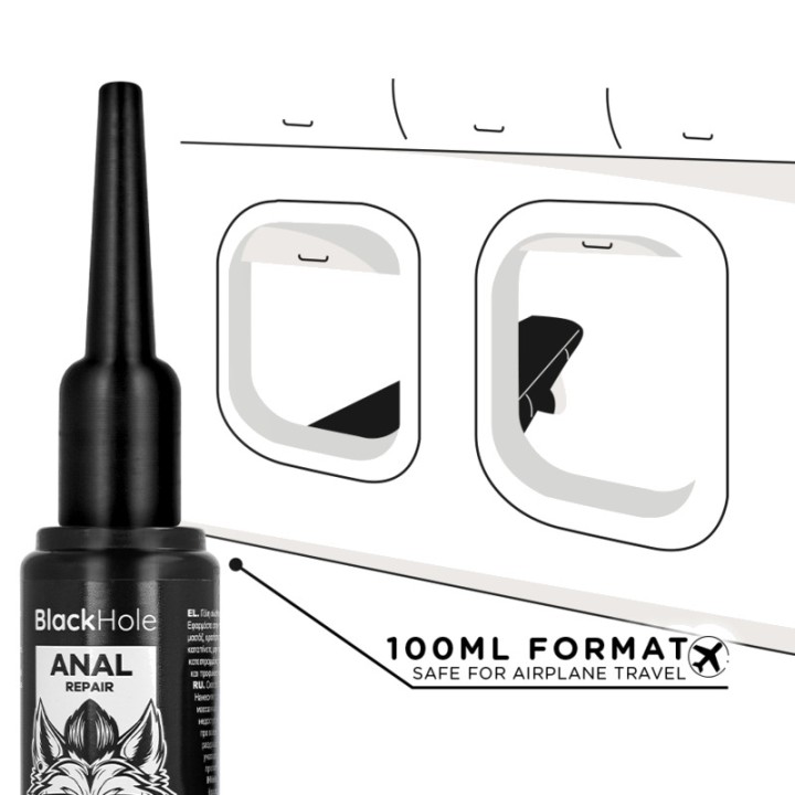 BLACK HOLE Silexbased anal lubrificant met applicator 100 ML