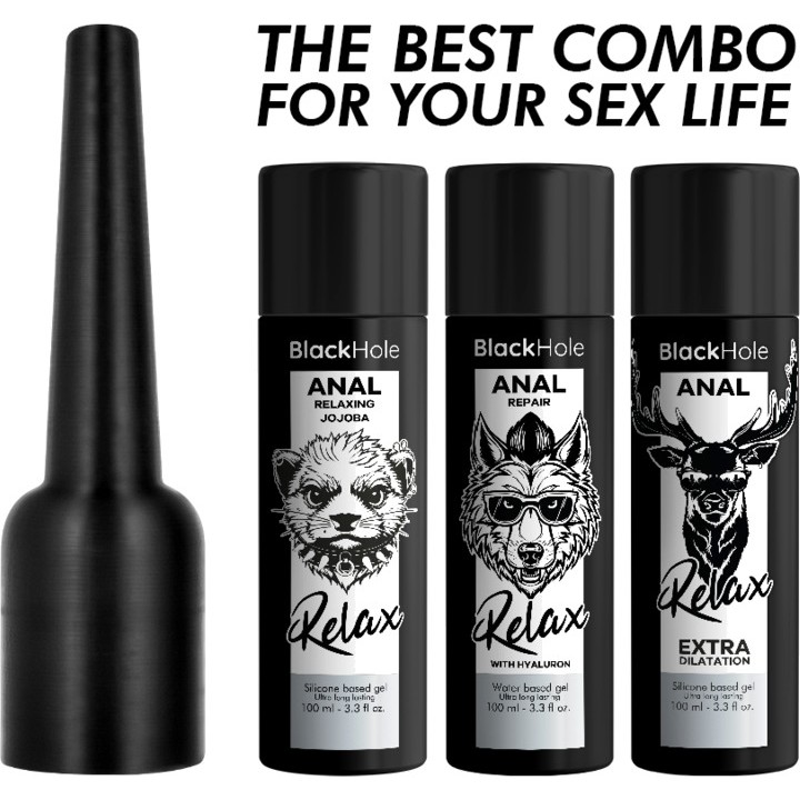 BLACK HOLE Llubricant anal base a siliciana amb aplicador