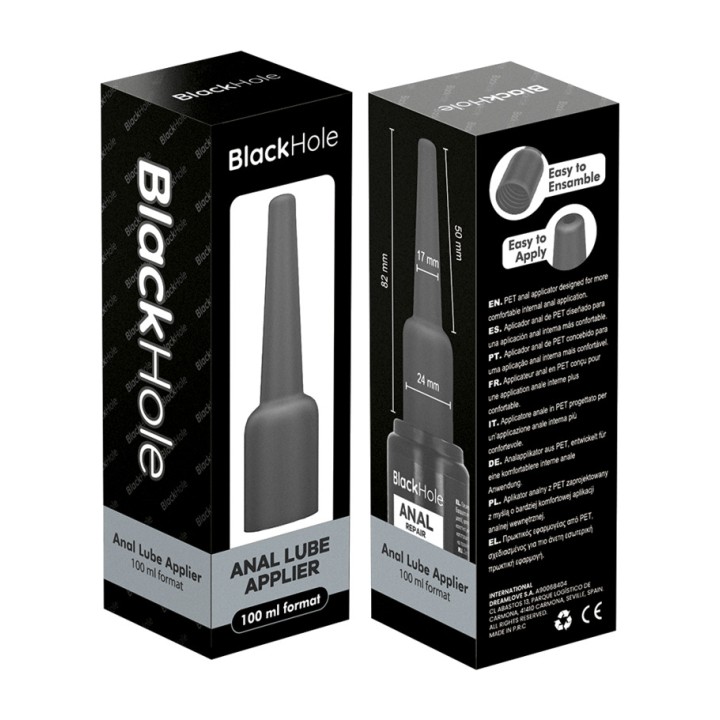 BLACK HOLE Silikonbaserad analsmörja med applicator 100 ML