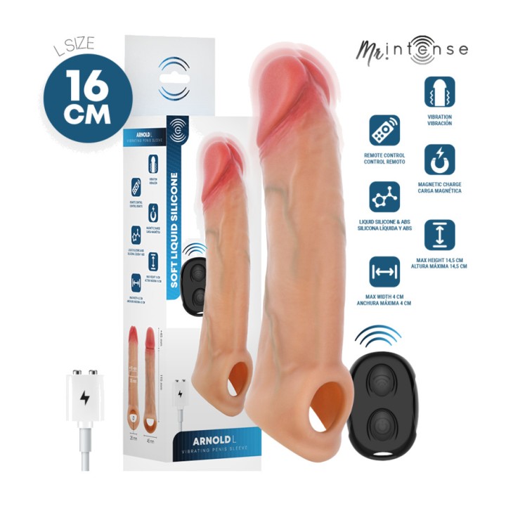 MR INTENSE Funda vibradora per penis de silicona amb control