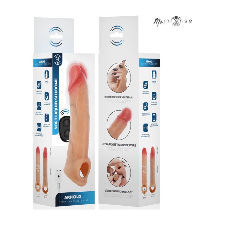 MR INTENSE Funda vibradora per penis de silicona amb control