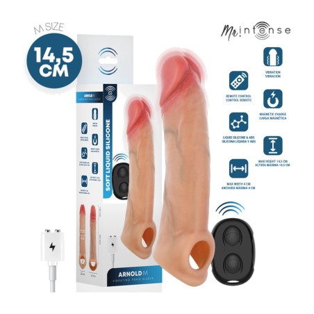 vibrerende penisfolie van siliconen met afstandsbediening arnold-54362