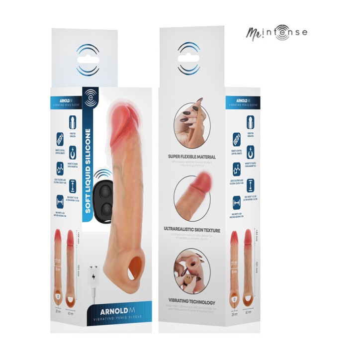 MR INTENSE Vibratore per pene in silicone con telecomando