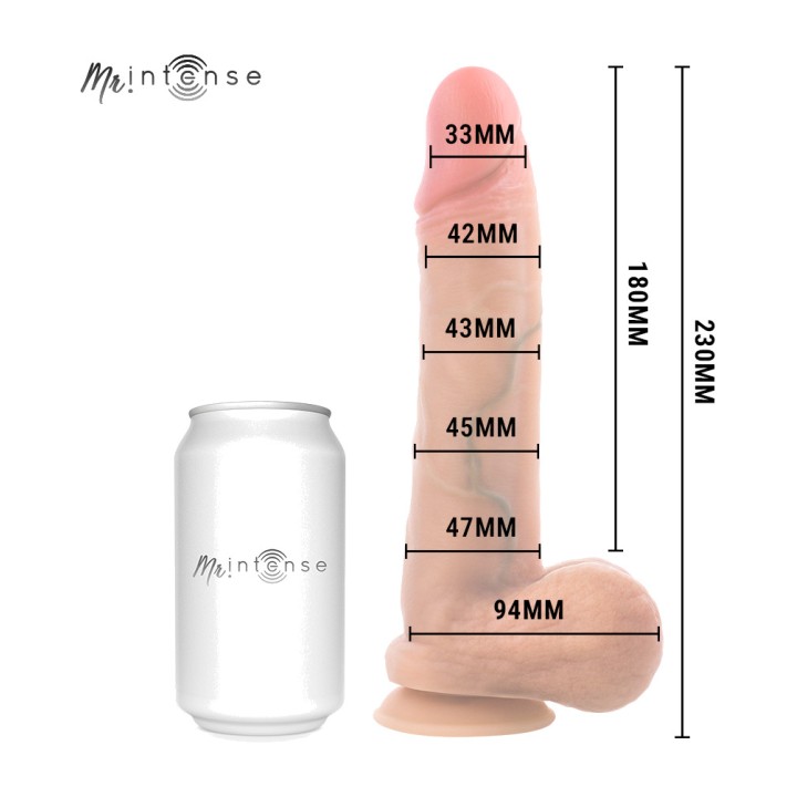 MR INTENSE Dildo ultrarrealístic de silicona amb testicles