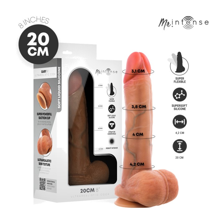 MR INTENSE Dildo ultrarrealístic de silicona amb testicles