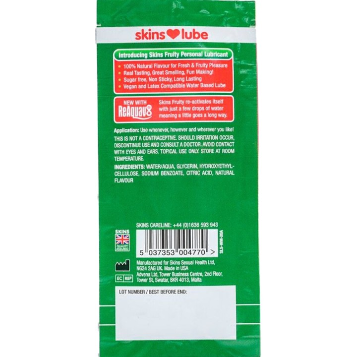SKINS Vattenbaserad enkeltdosolja FRUITY-5ML D-244891