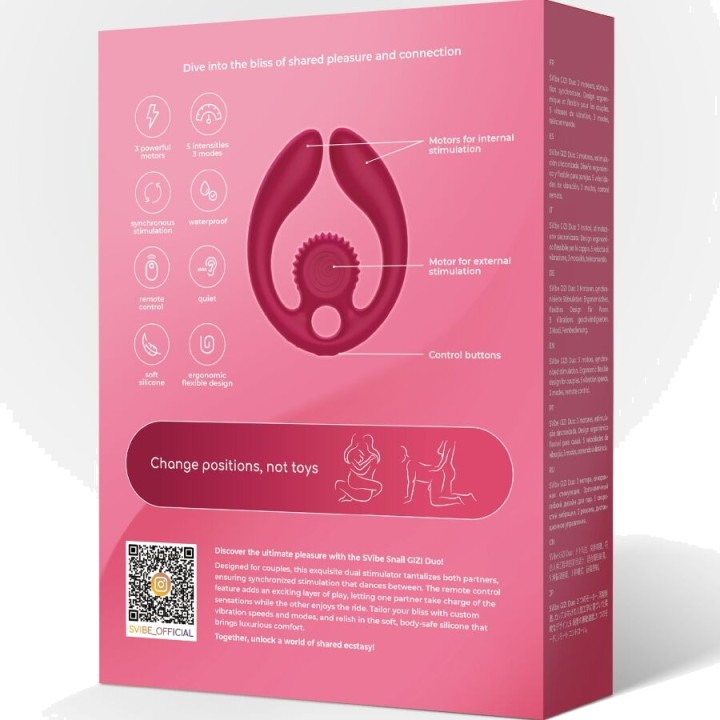 SNAIL VIBE Remote-controlled couples vibrator GIZI DÚO