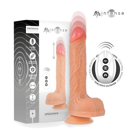realistisk multifunktionsvibrator med upp- och nedrörelse och fjärrkontroll brosnan-22cm ø4cm