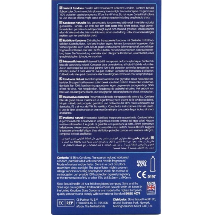 SKINS Højkvalitets præservative NATURAL-16 UDS D-244407