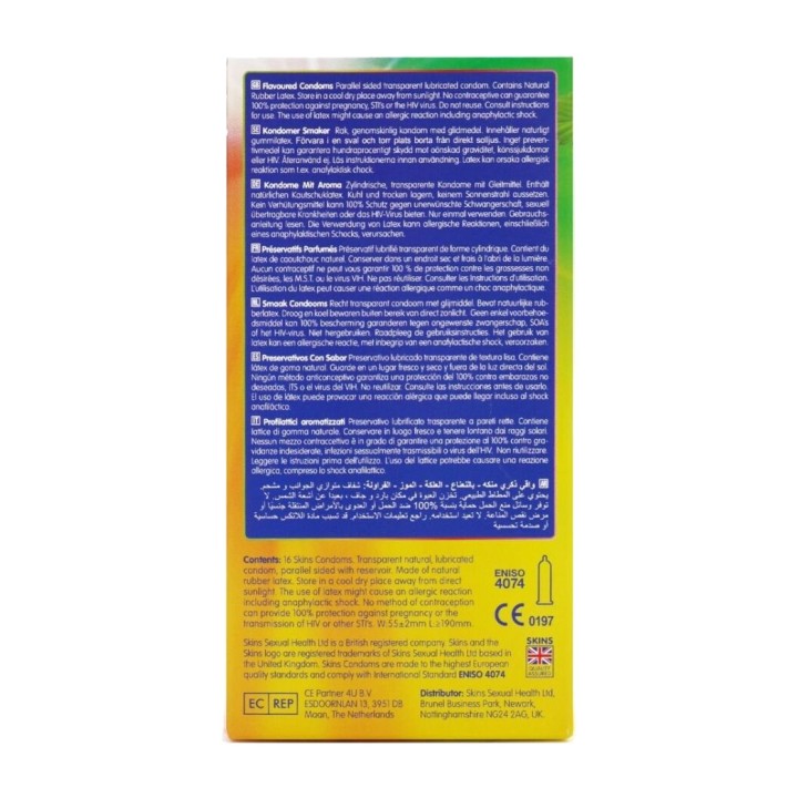 SKINS Preservatius premium de sabors variats MULTI-16 UDS