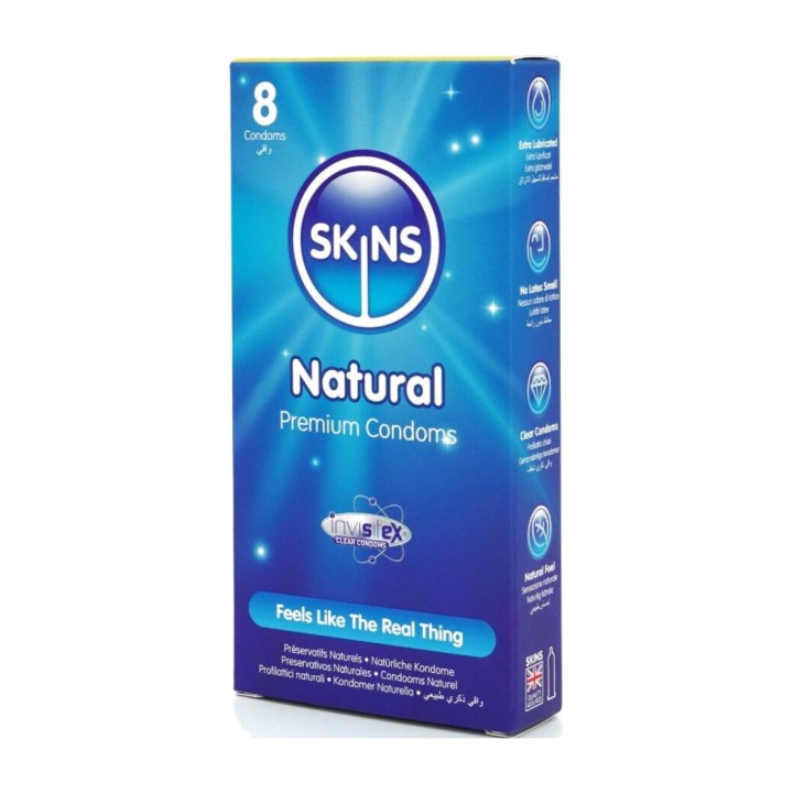 SKINS Premium kondompy NATURAL-8 UDS D-244408