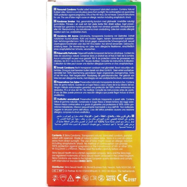 SKINS Preservatius premium de sabors variats MULTI-8 UDS