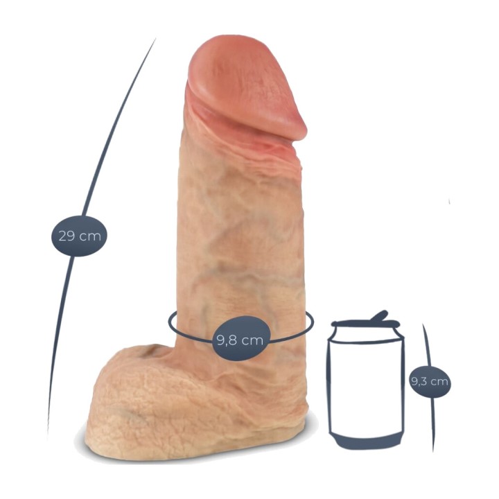 SILEXD Realistisk silicon penis model 1 XTREME-PREMIUM 28 CM
